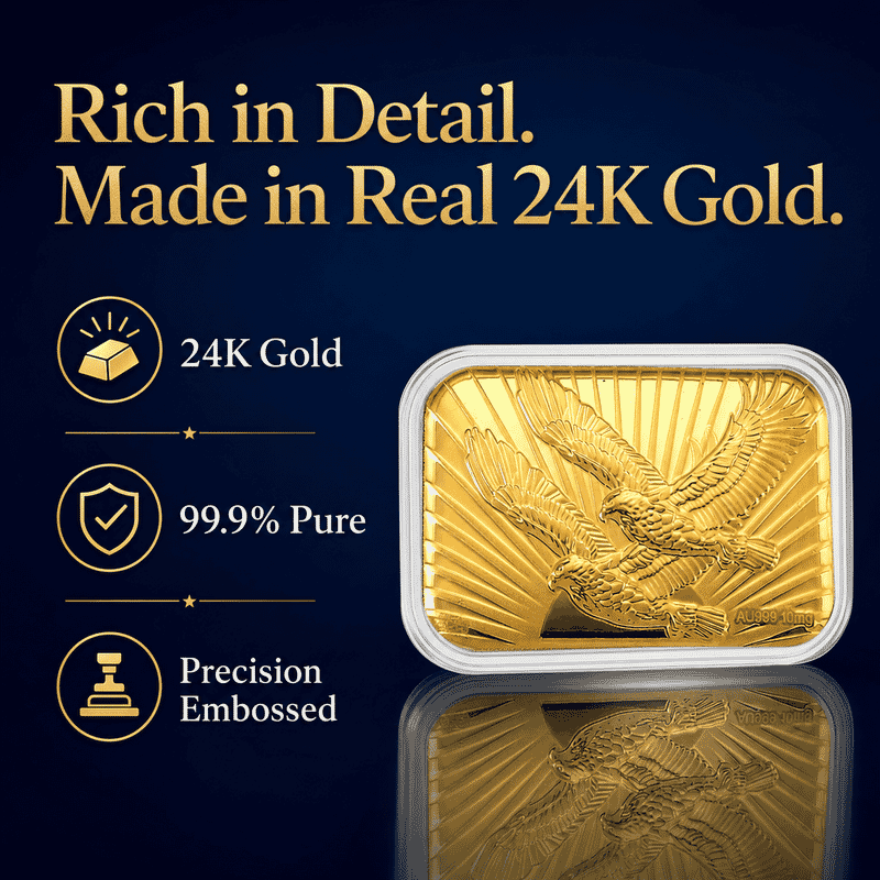 Twin Eagle 24k Gold Embossed Sheet 10mg