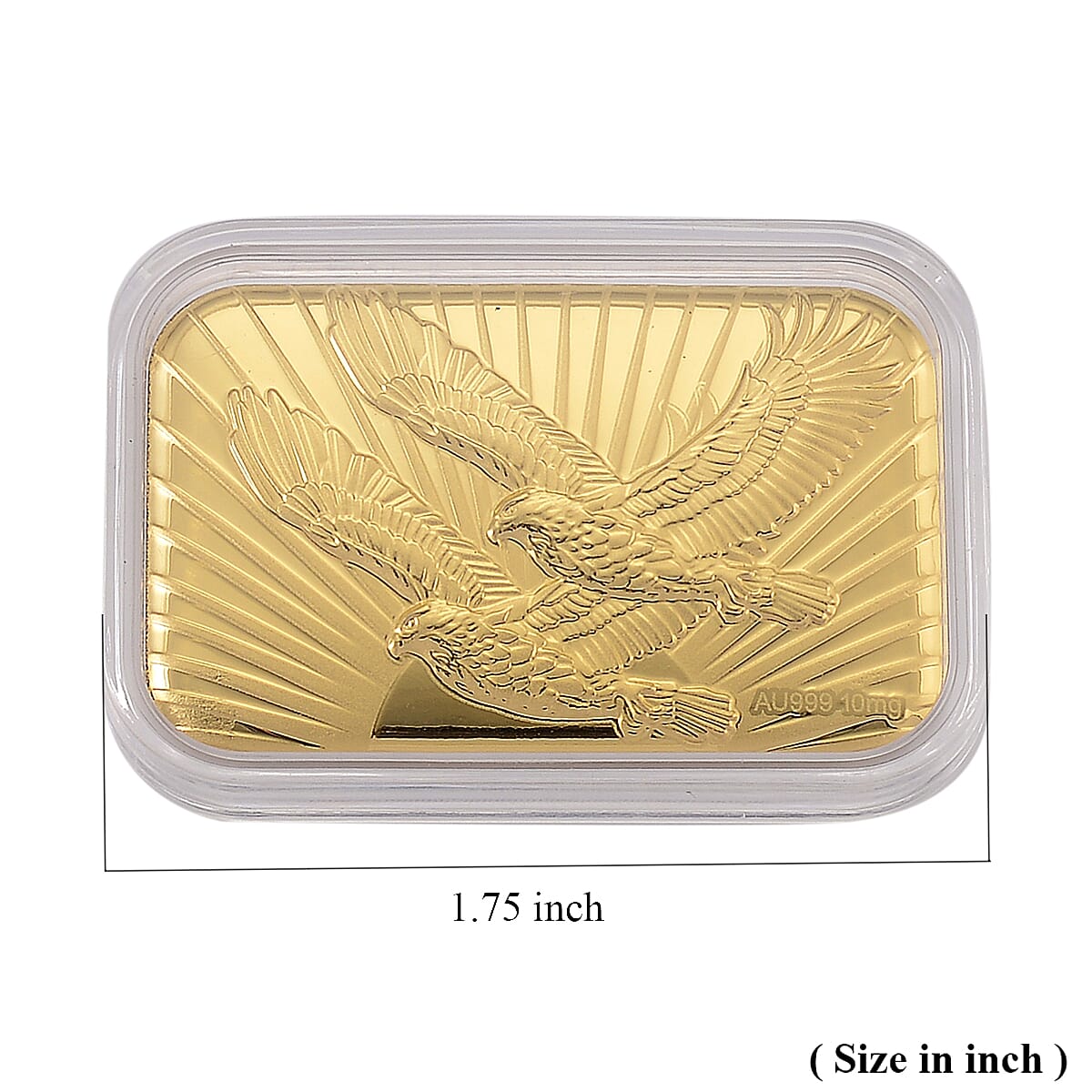 Doorbuster 24K Golden Twin Eagles Blessings Emboss Sheet 31x45.5mm 10mg image number 4