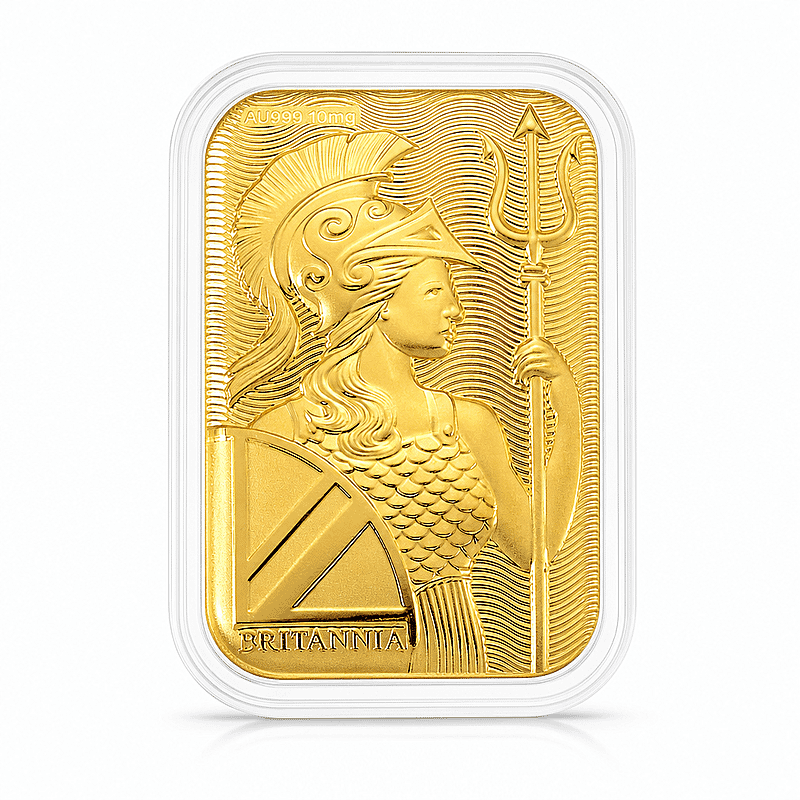24K Golden Naval Majesty of Britannia Emboss Sheet 31x45.5mm 10mg