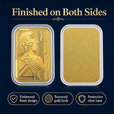 24K Golden Naval Majesty of Britannia Emboss Sheet 31x45.5mm 10mg