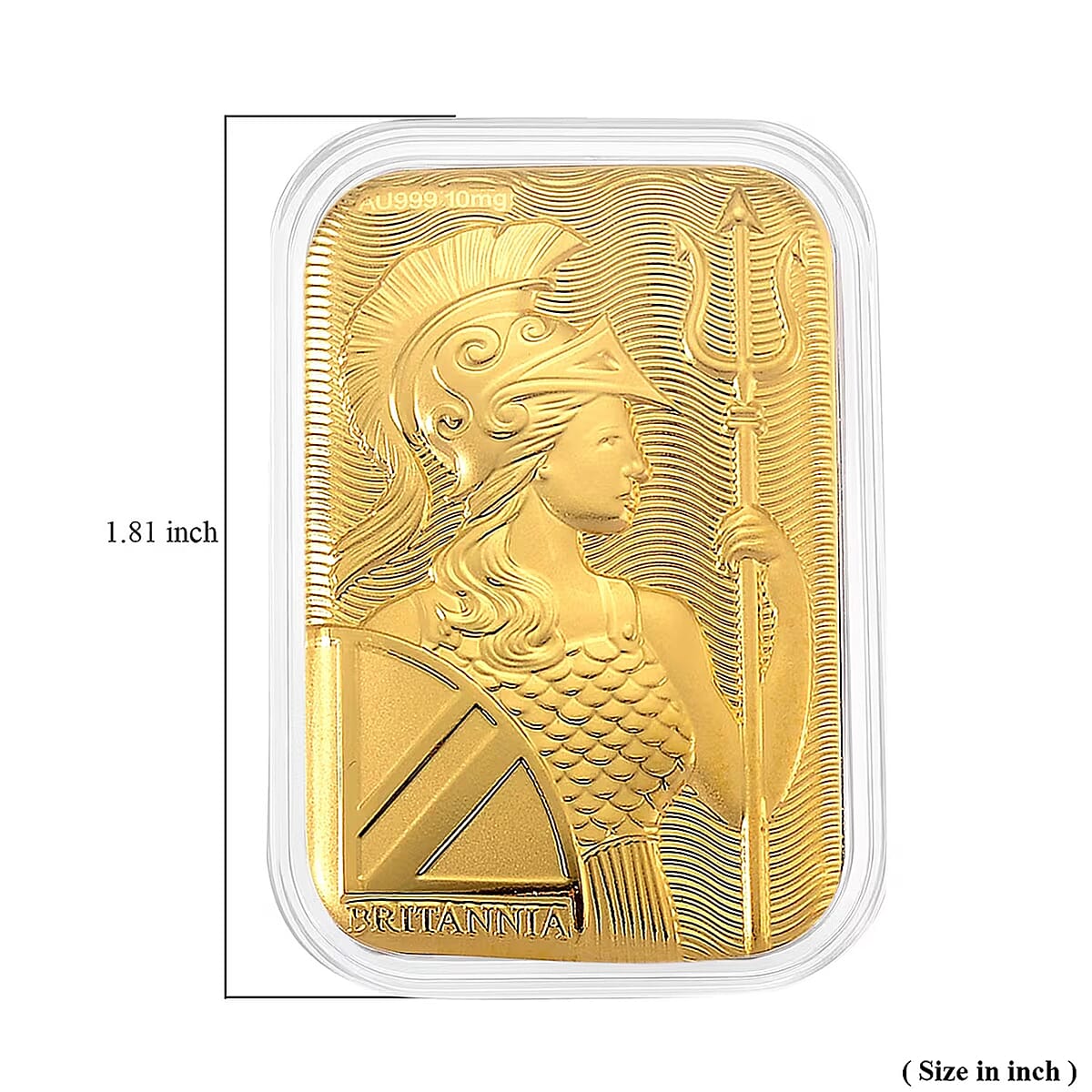  24K Golden Naval Majesty of Britannia Emboss Sheet 31x45.5mm 10mg image number 5