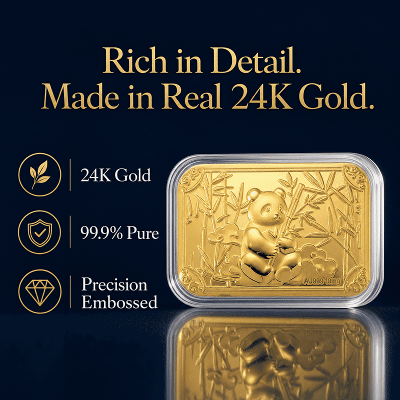 Panda 24k Gold Embossed Sheet 10mg