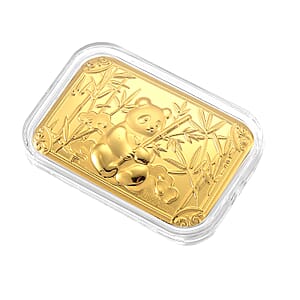  24K Golden Panda Emboss Sheet 31x45.5mm 10mg