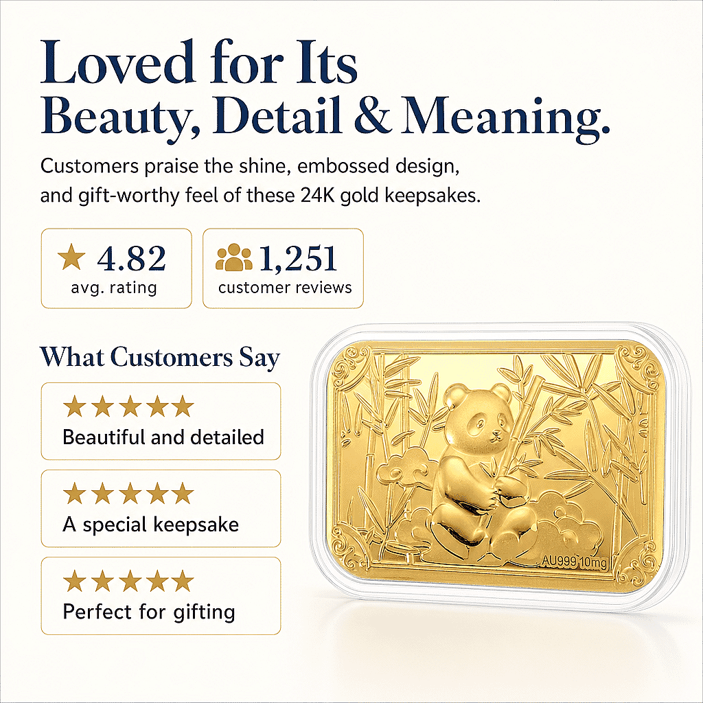 Panda 24k Gold Embossed Sheet 10mg (Del. In 10-12 Days)