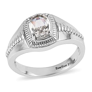 EverTrue Simulated Diamond Ring in Stainless Steel (Size 10.0) 2.10 ctw