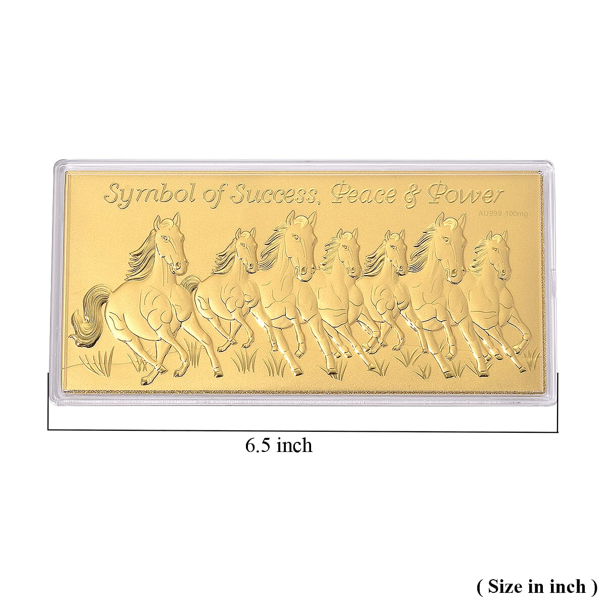 Doorbuster 24K Golden Fortune Seven Horses Embossed Sheet 155x75mm 100mg image number 3