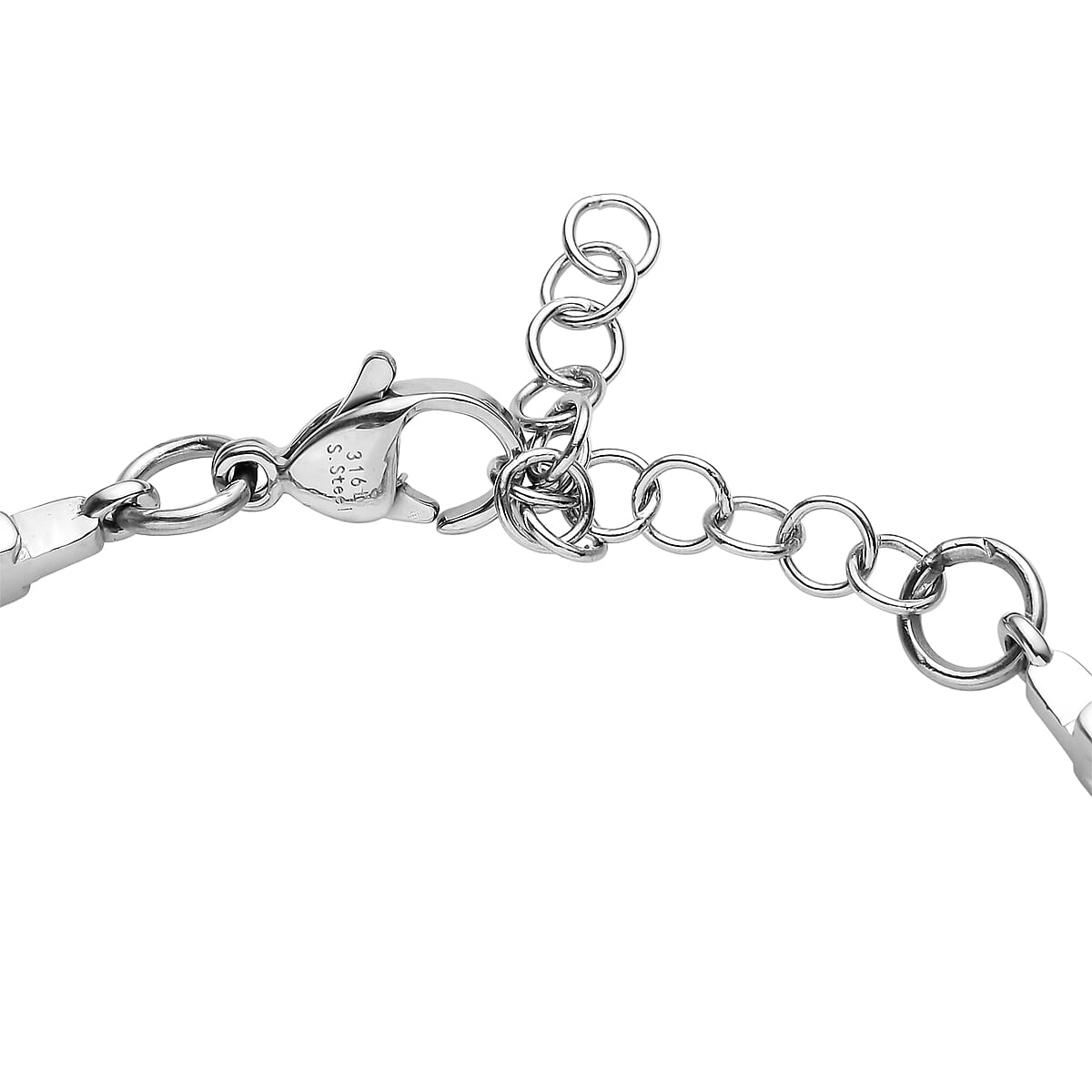 EverTrue Simulated Lime Diamond 6.10 ctw Bracelet in Stainless Steel (6.50 In) image number 3