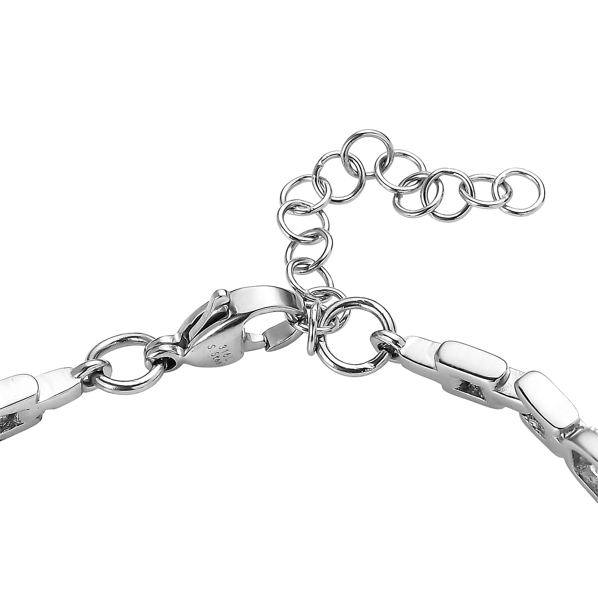 EverTrue Simulated Black Diamond Bracelet in Stainless Steel (6.50 In) image number 3