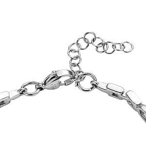 EverTrue Simulated Black Diamond Bracelet in Stainless Steel (6.50 In)