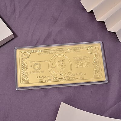  24K Golden Wealth Currency Emboss Sheet 100mg