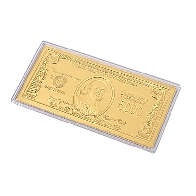  24K Golden Wealth Currency Emboss Sheet 100mg