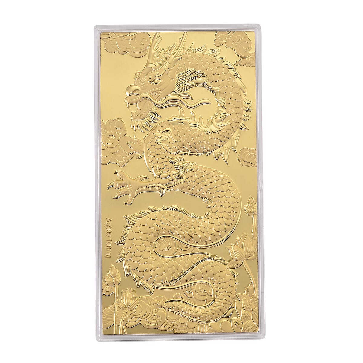 Doorbuster 24K Yellow Golden Dragon Emboss Sheet 15.5x7.5cm 100mg image number 0