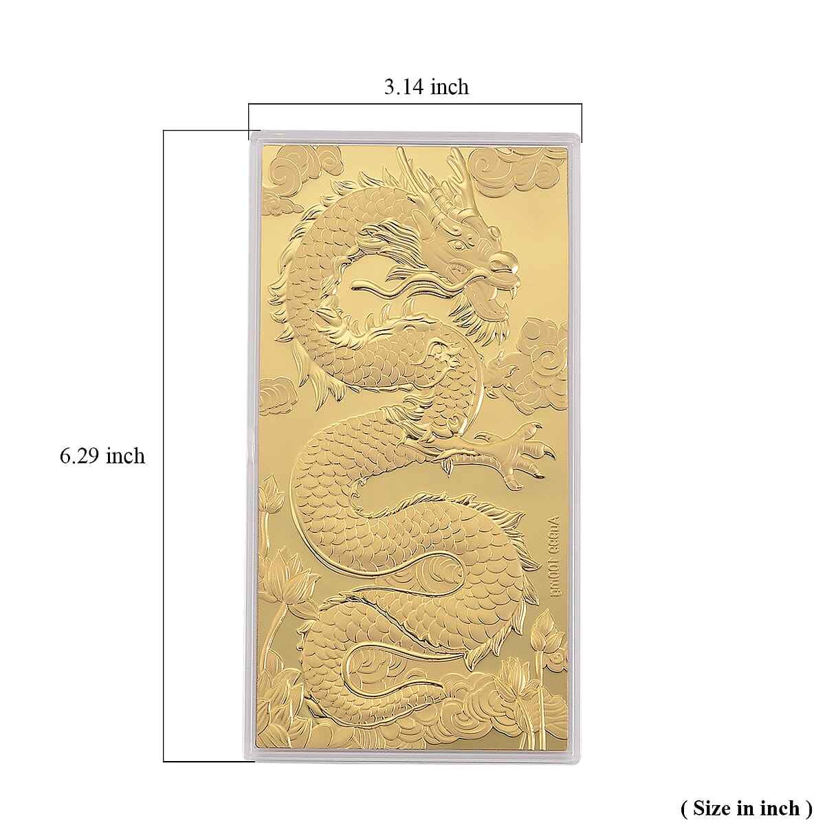Doorbuster 24K Yellow Golden Dragon Emboss Sheet 15.5x7.5cm 100mg image number 3