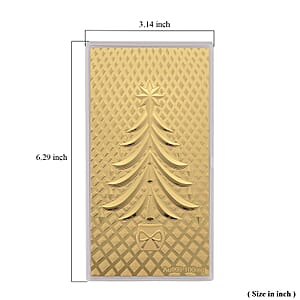 Doorbuster 24K Yellow Golden Christmas Tree Emboss Sheet 15.5x7.5cm 100mg