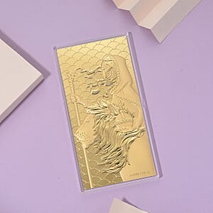 Doorbuster 24K Yellow Golden Queen and Lion Emboss Sheet (15.5x7.5cm) 100mg