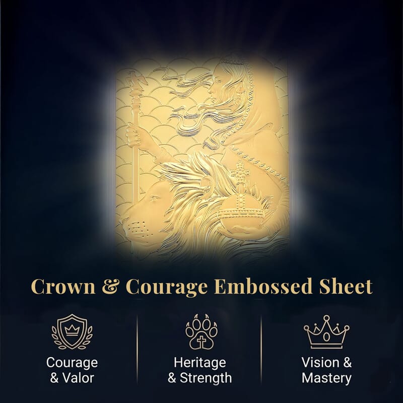 Doorbuster 24K Gold Crown & Courage - The Queen’s Lion Legacy Embossed Sheet 100mg