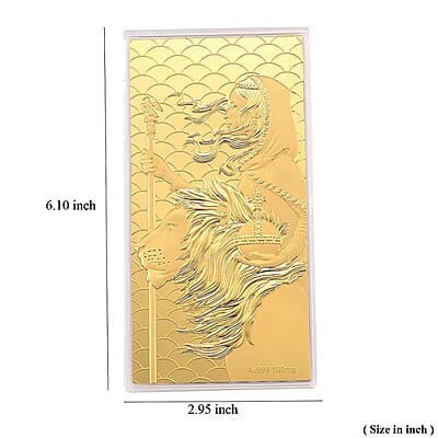 24K Gold Crown & Courage - The Queen’s Lion Legacy Embossed Sheet 100mg