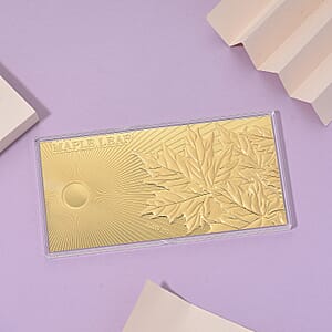 24K Golden Good Luck Maple Leaf Emboss Sheet (15.5x7.5cm) 100mg