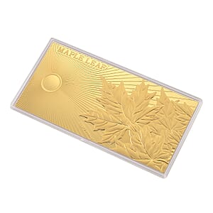 24K Golden Good Luck Maple Leaf Emboss Sheet (15.5x7.5cm) 100mg