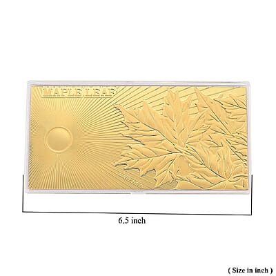 24K Gold Maple Leaf – A Symbol of Prosperity Embossed Sheet (15.5x7.5cm) 100mg