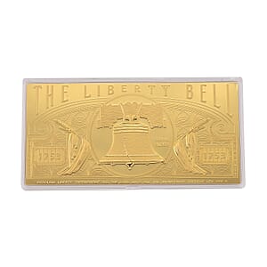 24K Golden Liberty Bell Emboss Sheet (15.5x7.5cm) 100mg