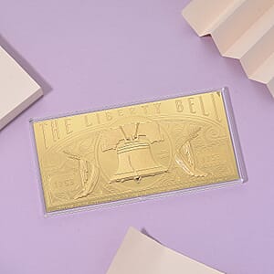 24K Golden Liberty Bell Emboss Sheet (15.5x7.5cm) 100mg