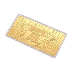 24K Golden Liberty Bell Emboss Sheet (15.5x7.5cm) 100mg
