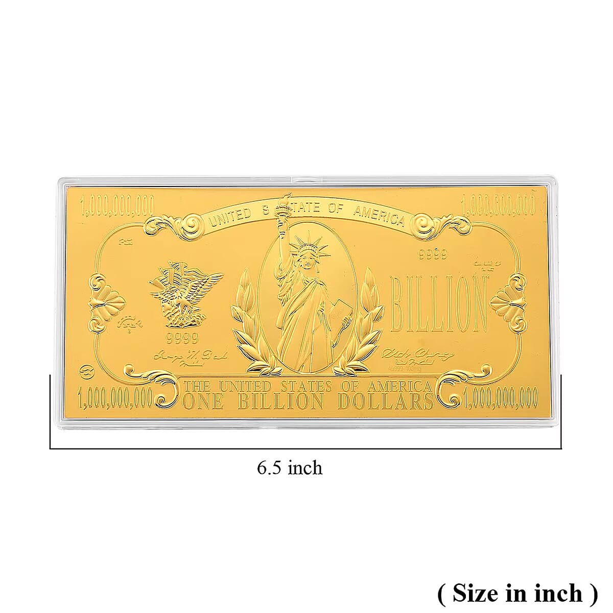 24K Gold Billion Dollar Legacy - Golden Wealth Tribute Embossed Sheet (15.5x7.5cm) 100mg image number 5
