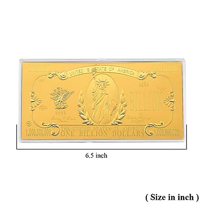 24K Gold Billion Dollar Legacy - Golden Wealth Tribute Embossed Sheet (15.5x7.5cm) 100mg