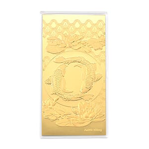 24K Golden Blessings of the Golden Koi Embossed Sheet 100 mg
