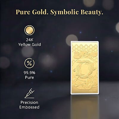 24K Golden Blessings of the Golden Koi Embossed Sheet 100 mg