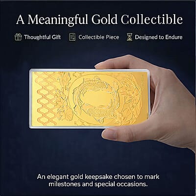 24K Golden Blessings of the Golden Koi Embossed Sheet 100 mg