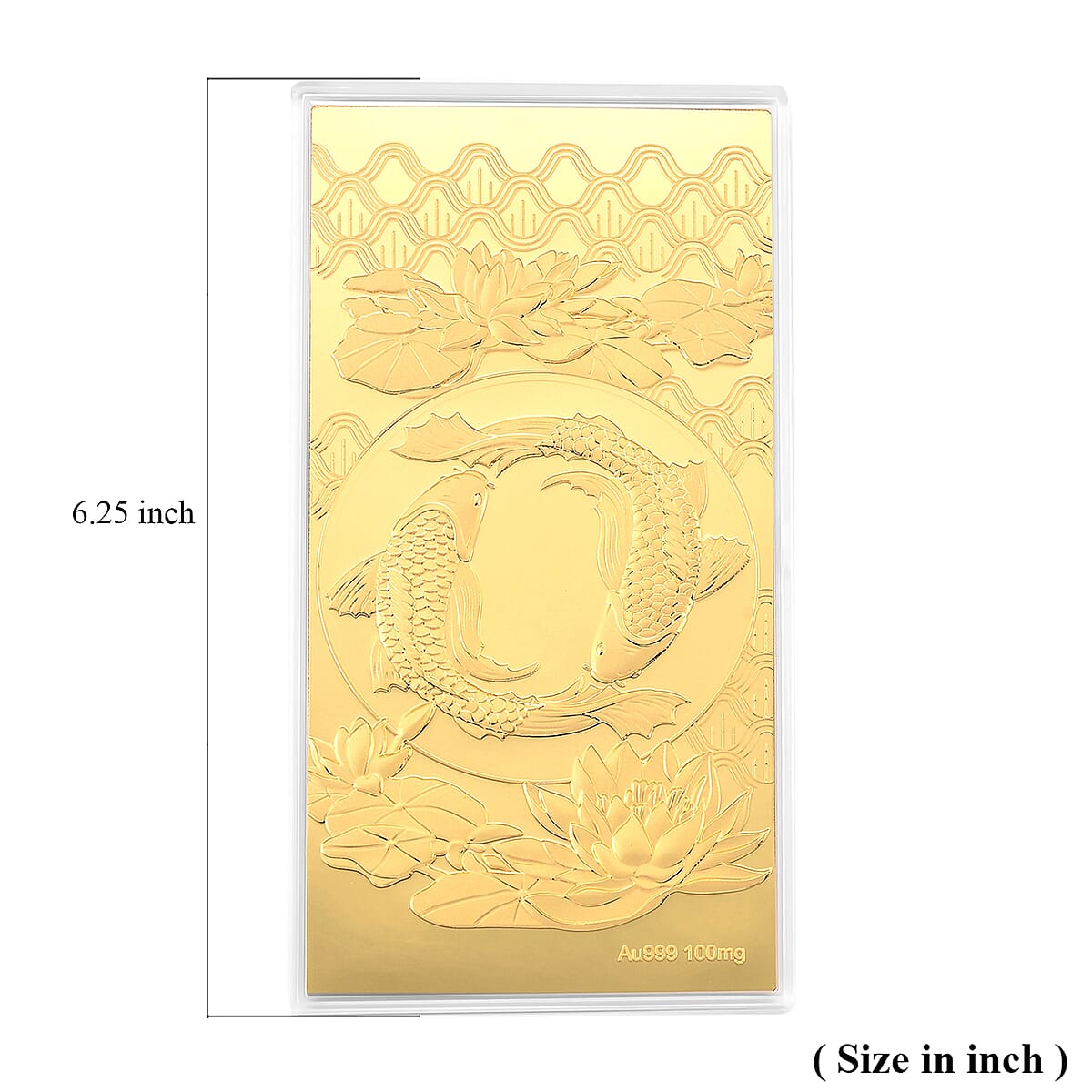 24K Golden Blessings of the Golden Koi Embossed Sheet 100 mg image number 4