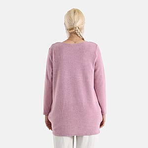 La Marey Pink Brushed Long Sleeve Top - One Size Fits Most