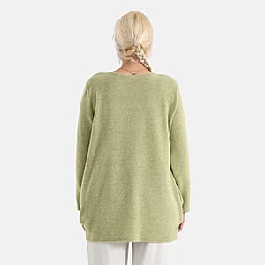 La Marey Green Brushed Long Sleeve Top - One Size Fits Most