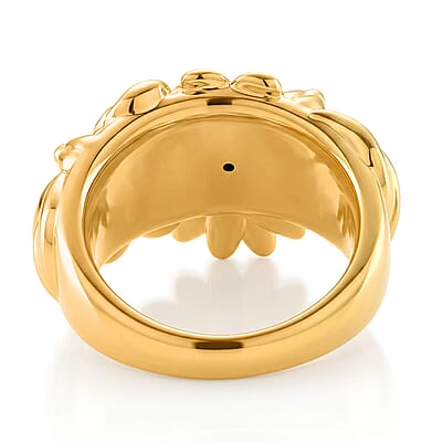 24K Yellow Gold Garden Bloom Ring (Size 7.0) 2.60 Grams