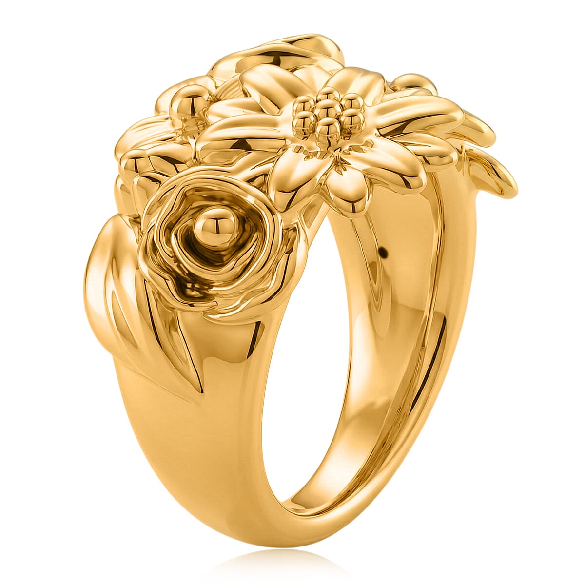 24KYellow Gold Floral Ring (Size 9.0) (2.60 g) image number 3