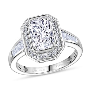 IGI Certified Luxuriant Lab Grown Diamond E-F VS 2.50 ctw Frame Glow Ring in 950 Platinum (Size 6.0) 6.95 Grams