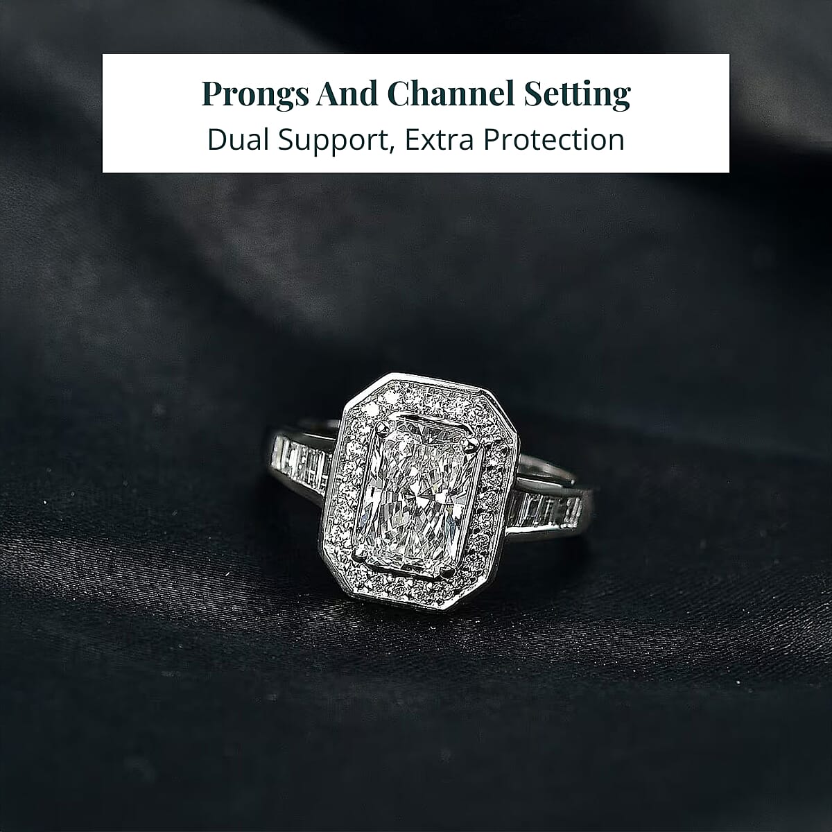 IGI Certified Luxuriant Lab Grown Diamond Ring in 950 Platinum 2.50 ctw (Size 6.5) image number 4