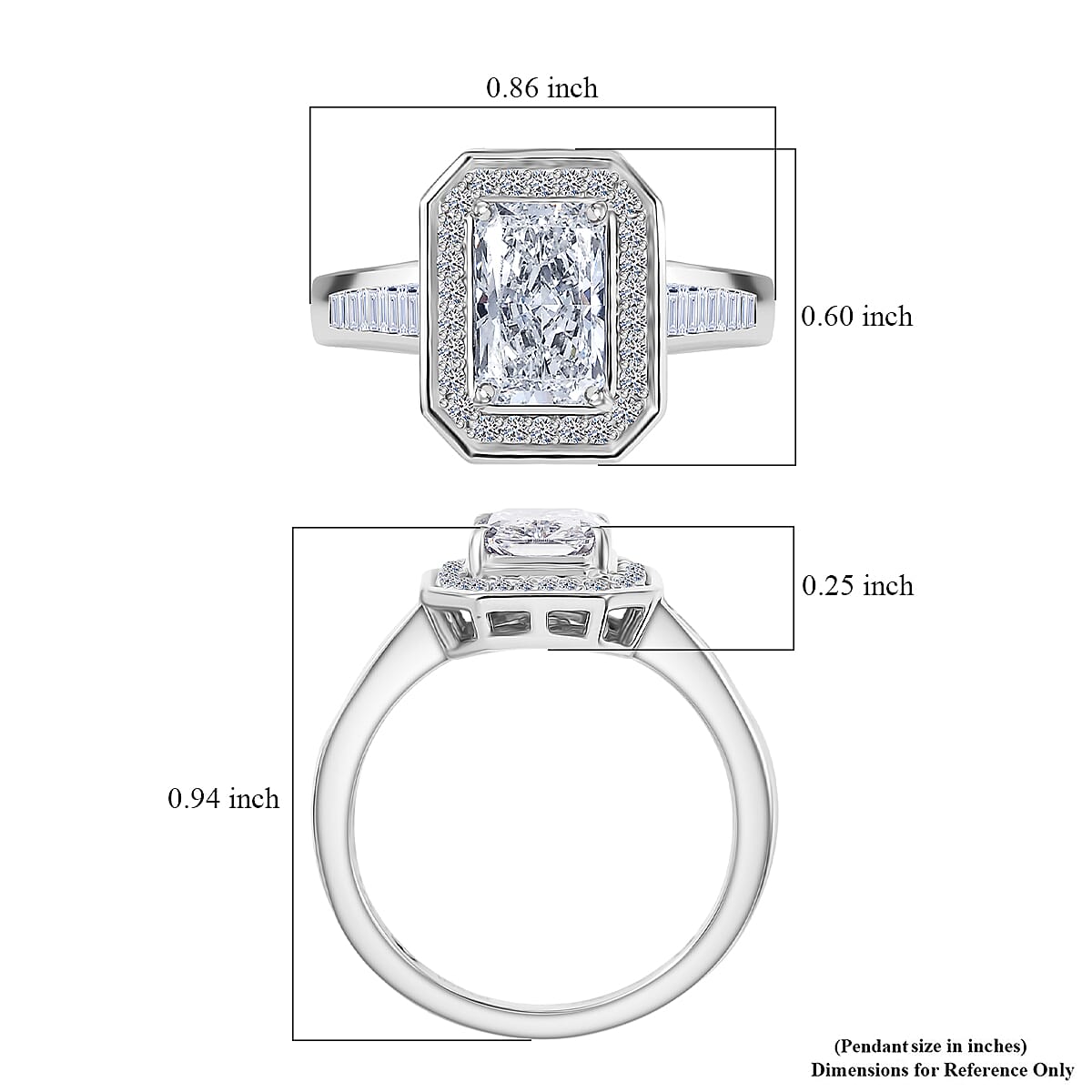 IGI Certified Luxuriant Lab Grown Diamond E-F VS 2.50 ctw Frame Glow Ring in 950 Platinum (Size 7.0) 6.95 Grams image number 5