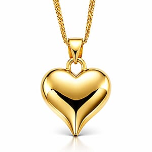 Heart Pendant Necklace in 24K Yellow Gold 3.69 Grams (18 Inches)