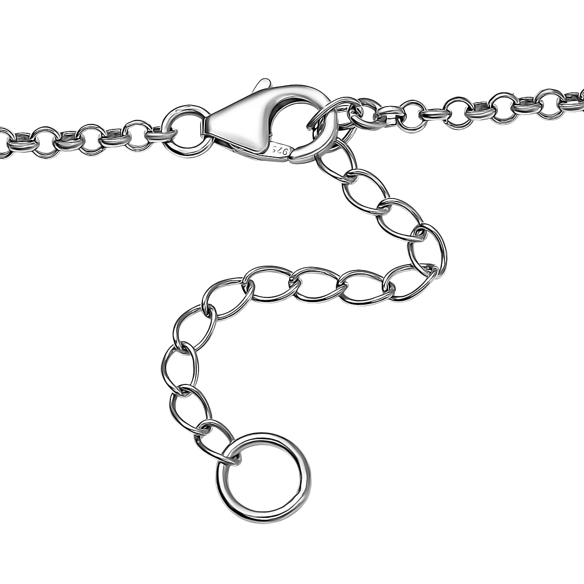 GP Italian Garden Special Multi Color Murano Style Necklace in Rhodium Over Sterling Silver 18- 20 Inches (Del. in 12-15 Days)  image number 5