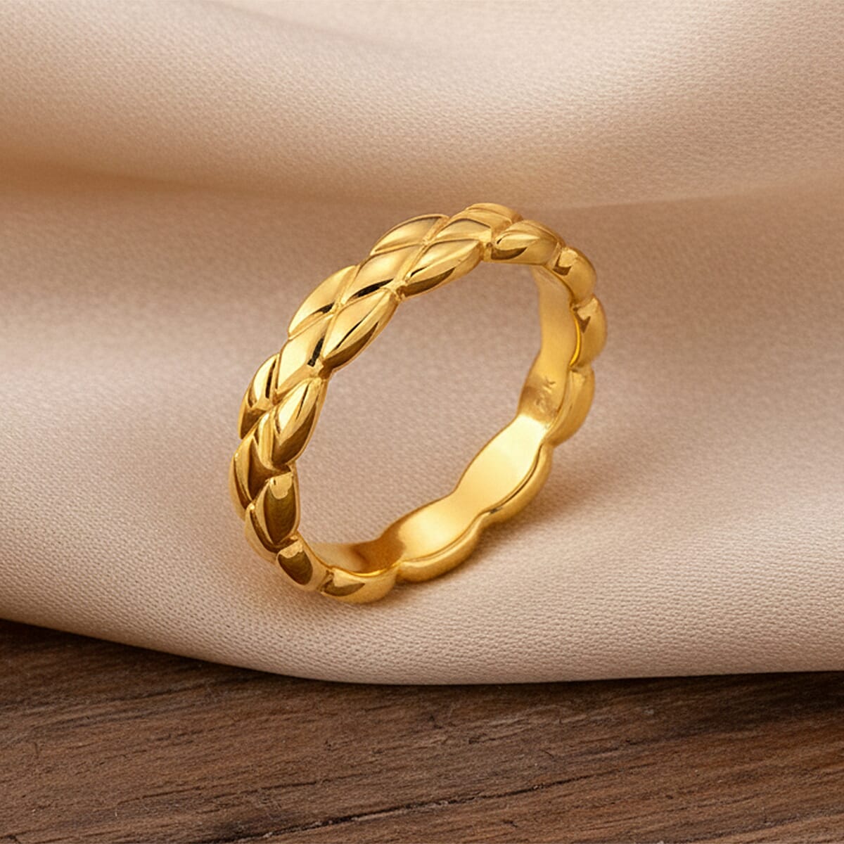 24K Yellow Gold Diamond-cut Band Ring (Size 7.0) (1.50 g) image number 1