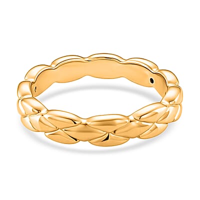 24K Yellow Gold Diamond-cut Band Ring (Size 7.0) (1.50 g)