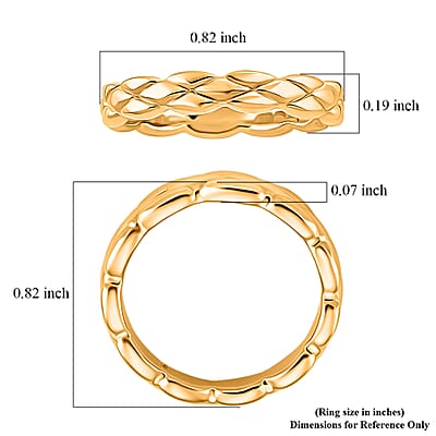 24K Yellow Gold Diamond-cut Band Ring (Size 7.0) (1.50 g)
