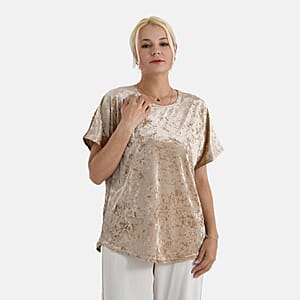 La Marey Golden Solid Color Lady Top - One Size Fits Most