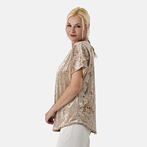 La Marey Golden Solid Color Lady Top - One Size Fits Most