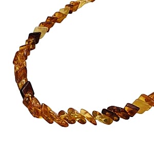 D'Joy Multi Color Baltic Amber 80.00 ctw Necklace in Sterling Silver (20 Inches)