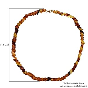 D'Joy Multi Color Baltic Amber 80.00 ctw Necklace in Sterling Silver (20 Inches)