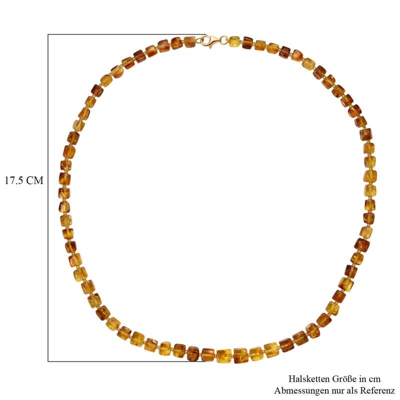 D'Joy Baltic Amber 65.00 ctw Necklace in Sterling Silver (20 Inches)